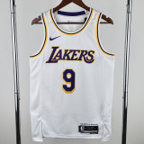 22-23 Lakers JAMES JR. #9 White Top Quality Hot Pressing NBA Jersey(圆领)