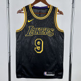 Lakers JAMES JR. #9 Black Top Quality Hot Pressing NBA Jersey(蛇纹)