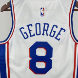 22-23 76ERS GEORGE #8 White Top Quality Hot Pressing NBA Jersey