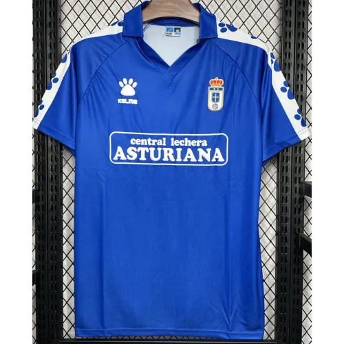 1990-1991 Real Oviedo Home Retro Soccer Jersey