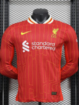 24-25 LIV Home Long Sleeve Player Version Soccer Jersey (长袖球员)
