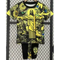 24-25 Brazil Yellow Special Edition Kids Soccer Jersey (耶稣黄色)
