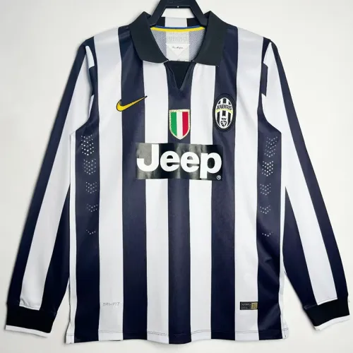 2014-2015 JUV Home Retro Long Sleeve Soccer Jersey