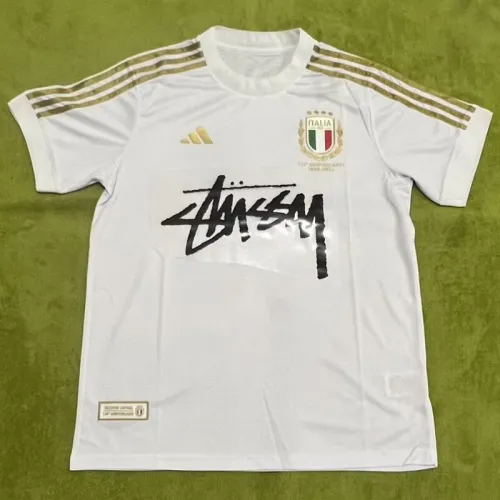 2023 Italy White 125th Anniversary Edition Fans Soccer Jersey