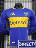 24-25 Boca Juniors Home Long Sleeve Player Version Soccer Jersey (长袖球员)