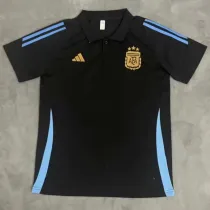 24-25 Argentina Black Polo Short Sleeve (金队标)