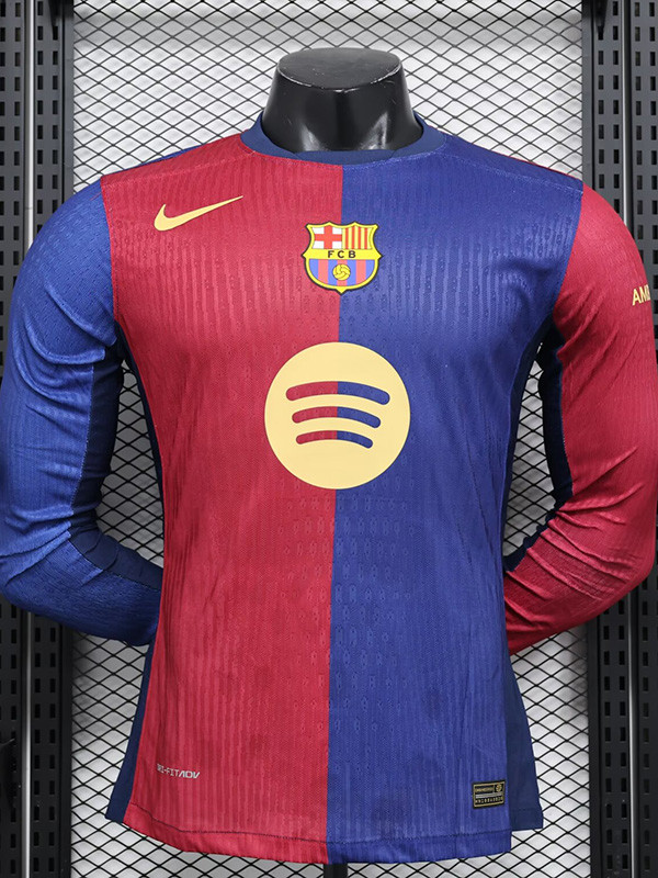 24-25 BAR Home Long Sleeve Player Version Soccer Jersey (长袖球员)