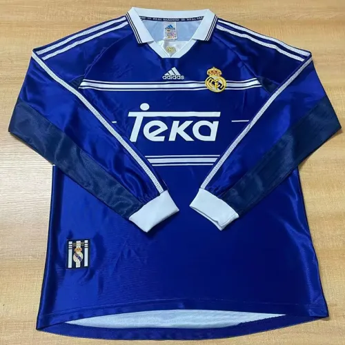 1998-1999 RMA Away Long Sleeve Retro Soccer Jersey