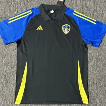 24-25 Leeds United Black Polo Short Sleeve