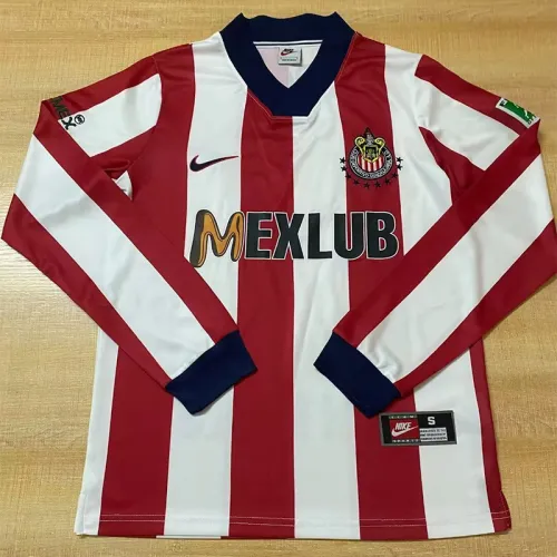 1996-1997 Chivas Guadalajara Home Long Sleeve Retro Soccer Jersey