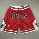 BULLS Red City Edition Top Quality NBA Pocket Pants #公牛