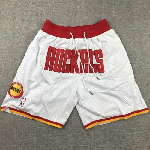Rockets White City Edition Top Quality NBA Pocket Pants *