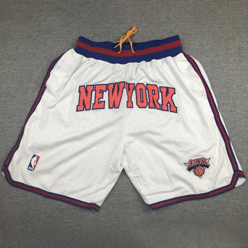 KNICKS White City Edition Top Quality NBA Pocket Pants #