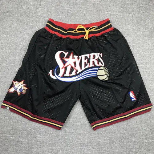 76ERS Black City Edition Top Quality NBA Pocket Pants #76