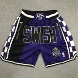 Kings SWISH Purple City Edition Top Quality NBA Pocket Pants #国王队