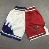 BULLS JAZZ Red White City Edition Top Quality NBA Pocket Pants #公牛拼爵士