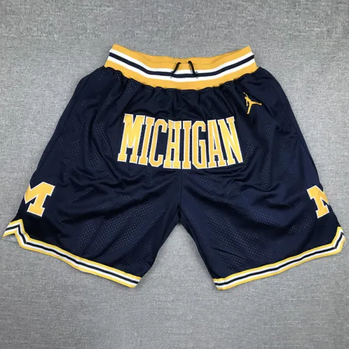 Michigan Dark blue City Edition Top Quality NBA Pocket Pants *