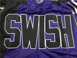 Kings SWISH Purple City Edition Top Quality NBA Pocket Pants #国王队