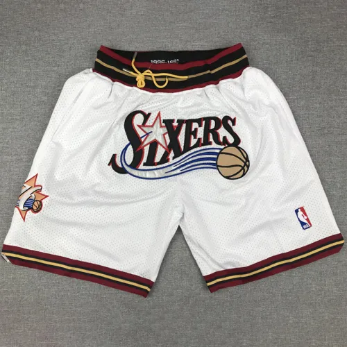 76ERS White City Edition Top Quality NBA Pocket Pants #76