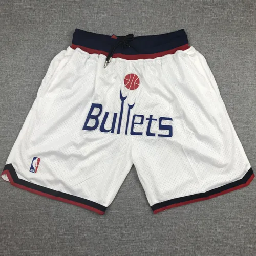 Bullets White City Edition Top Quality NBA Pocket Pants *
