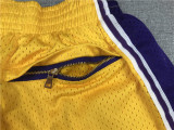 Bryant Yellow City Edition Top Quality NBA Pocket Pants *科比