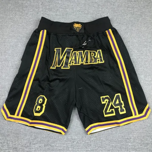 Lakers Mamba Black City Edition Top Quality NBA Pocket Pants *