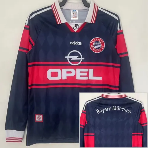 1997-1999 Bayern Home Long Sleeve Retro Soccer Jersey
