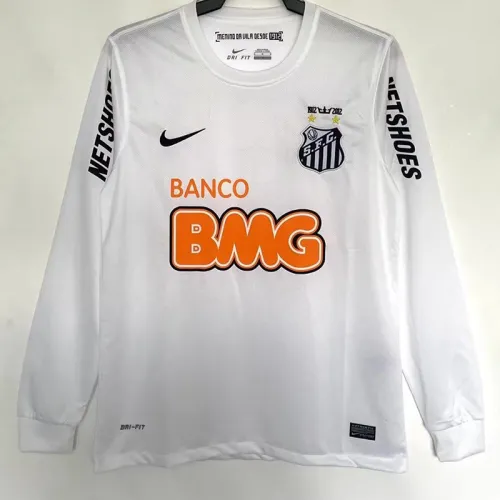 2012-2013 Santos FC Home Long Sleeve Retro Soccer Jersey