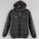 24-25 Man Utd Black Hooded Cotton Coat #棉衣
