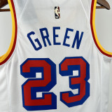 24-25 WARRIORS GREEN #23 White Retro Top Quality Hot Pressing NBA Jersey