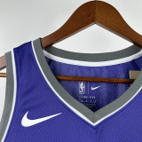 22-23 KINGS DEROZAN #10 Purple Away Top Quality Hot Pressing NBA Jersey(V领）