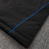 24-25 Black Hooded Windbreaker Fabric Cotton Coat #G229光板