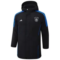 24-25 Germany Black Hooded Windbreaker Fabric Cotton Coat #G201
