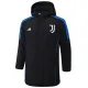 24-25 JUV Black Hooded Windbreaker Fabric Cotton Coat #G227