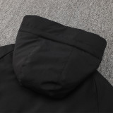 24-25 Atletico Mineiro Black Hooded Windbreaker Fabric Cotton Coat #G218