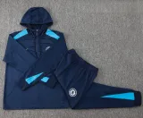 24-25 CHE Royal blue Hoodie Half Pull Tracksuit #F552半拉连帽