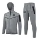24-25 PSG Grey Hoodie Jacket Tracksuit #F581