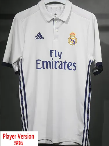 2016-2017 RMA Home Player Version Retro Soccer Jersey