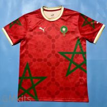 24-25 Morocco Red Special Edition Fans Soccer Jersey
