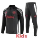 24-25 Man Utd Dark gray Kids Half Pull Tracksuit (童装)(半拉链)