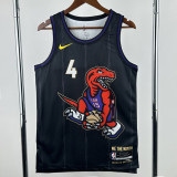 24-25 Raptors BARNES #4 Black City Edition Top Quality Hot Pressing NBA Jersey