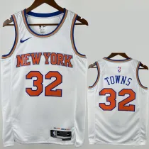 KNICKS TOWNS #32 White Top Quality Hot Pressing NBA Jersey