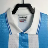 1994 Argentina Home Retro Soccer Jersey (钢印纹）