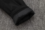 24-25 Man City Black Hooded Windbreaker Fabric Cotton Coat #G242(绿彪标)