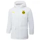 24-25 Dortmund White Hooded Windbreaker Fabric Cotton Coat #G251