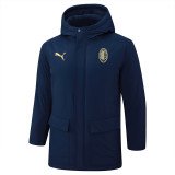 24-25 ACM Royal Blue Hooded Windbreaker Fabric Cotton Coat #G257(黄标)