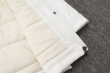24-25 Marseille White Hooded Windbreaker Fabric Cotton Coat #G246(橙标)