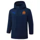 24-25 Marseille Royal Blue Hooded Windbreaker Fabric Cotton Coat #G244(橙标)
