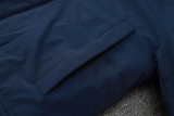 24-25 Marseille Royal Blue Hooded Windbreaker Fabric Cotton Coat #G244(橙标)