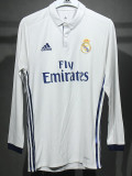 2016-2017 RMA Home Player Version 长袖球员 Long Sleeve Retro Soccer Jersey